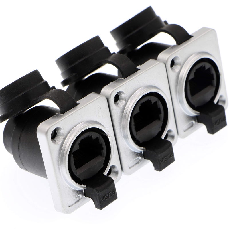 Uonecn RJ45 Waterproof Connector Dust Plug 3 PCS RJ45 Connectors IP65 Mount Ethernet Panel Connector. - Image 5